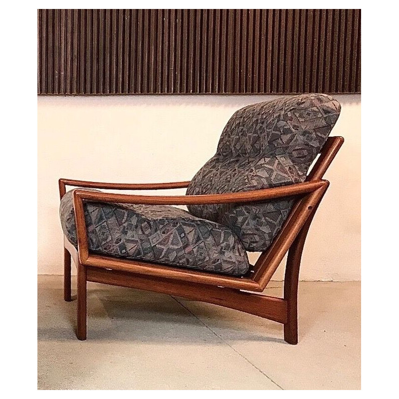 Poltrona danese vintage in teak di Glostrup, 1960