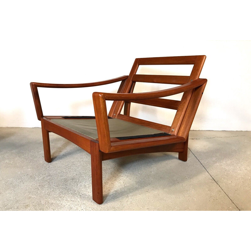 Fauteuil vintage danois en teck par Glostrup, 1960