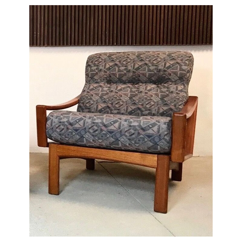 Vintage Deense teakhouten fauteuil van Glostrup, 1960