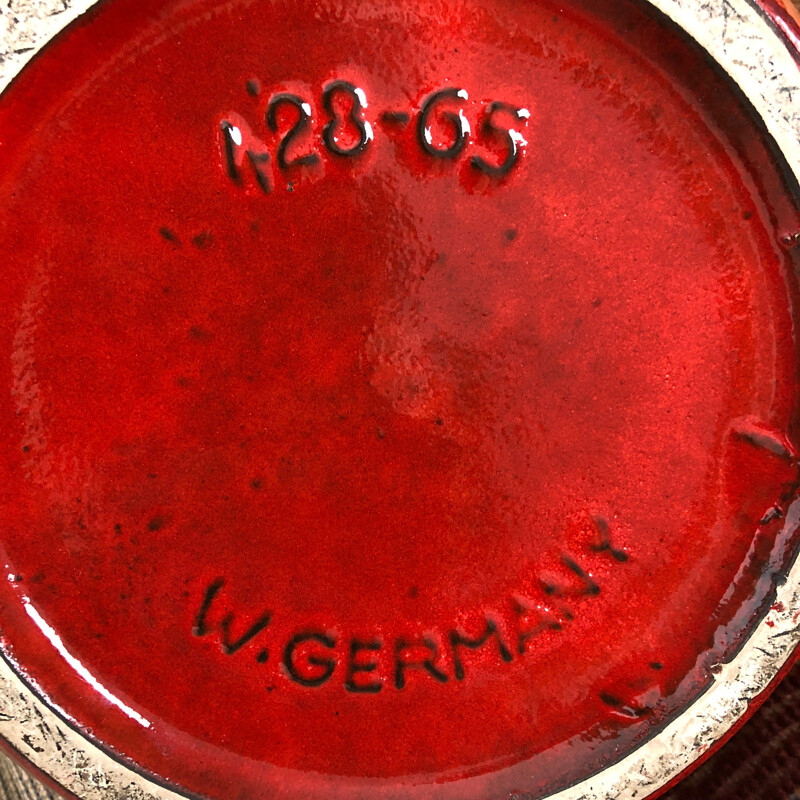 Grande poterie vintage 65cm couleur lave 1970