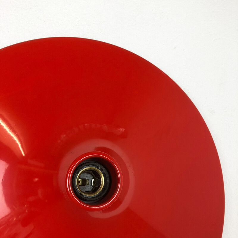 Vintage red Metal Wall lamp by Stilnovo 1970s