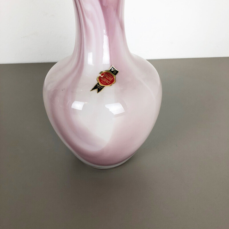 Vintage Extra Large rose Opaline Vase 1970s