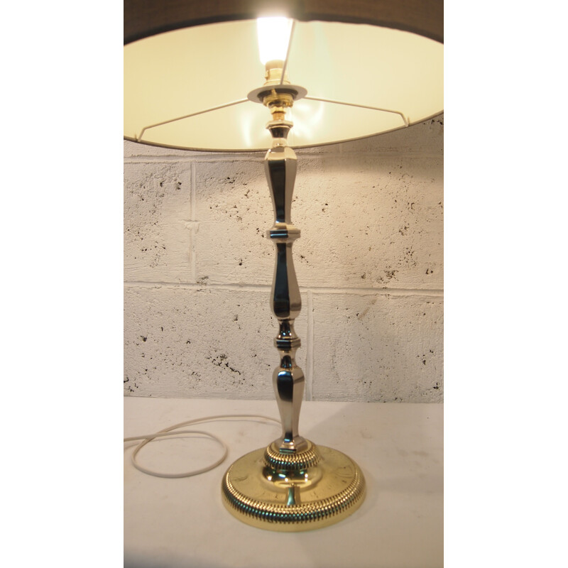 Lampe de Table vintage en Laiton Doré Maison Charles