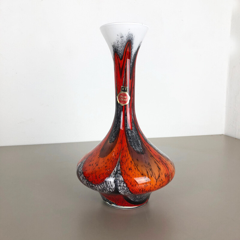 Vintage Extra Large Opaline Vase 1970s