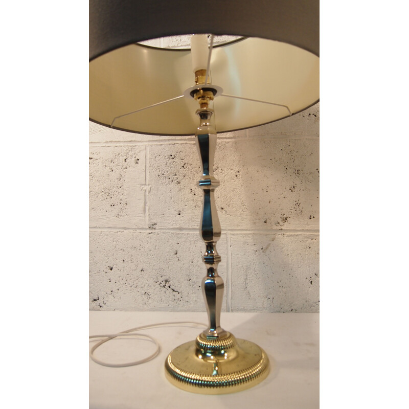 Lampe de Table vintage en Laiton Doré Maison Charles