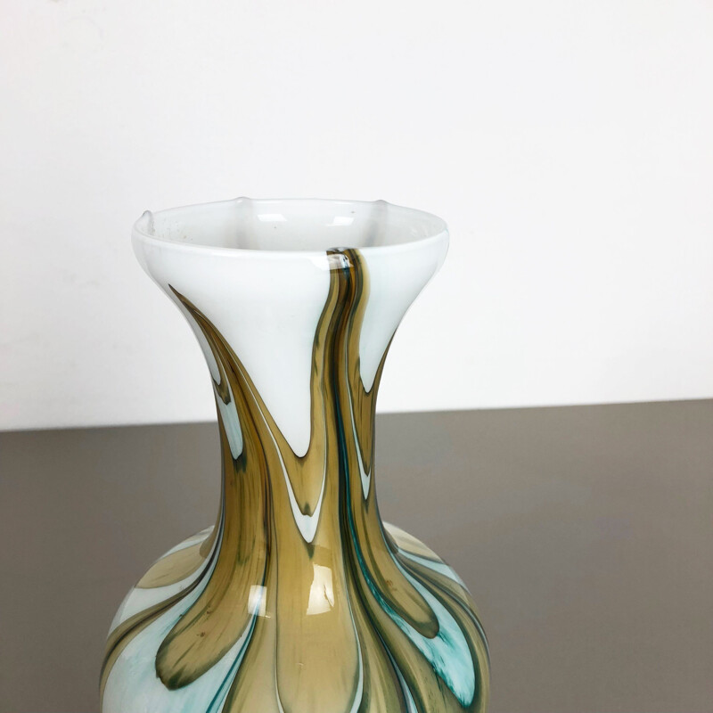 Gran jarrón de opalina vintage de 1970