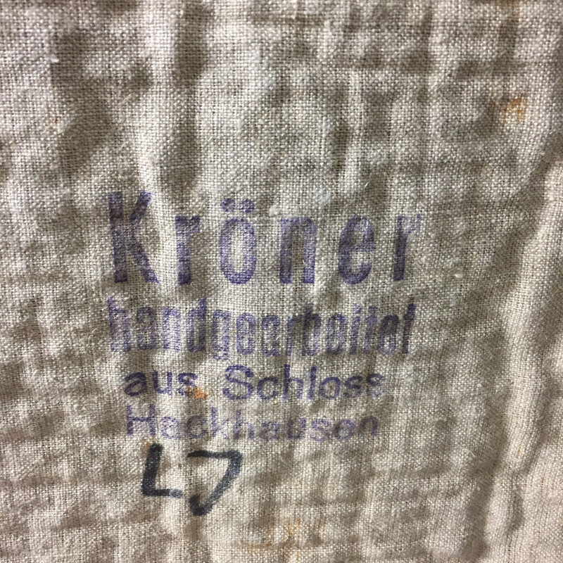 Vintage wall carpet in absorbent cotton by Ewald KRÖNER for Schloss Hackhausen, Germany 1970