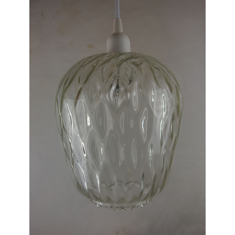 Vintage hanging lamp VENINI Murano glass space age