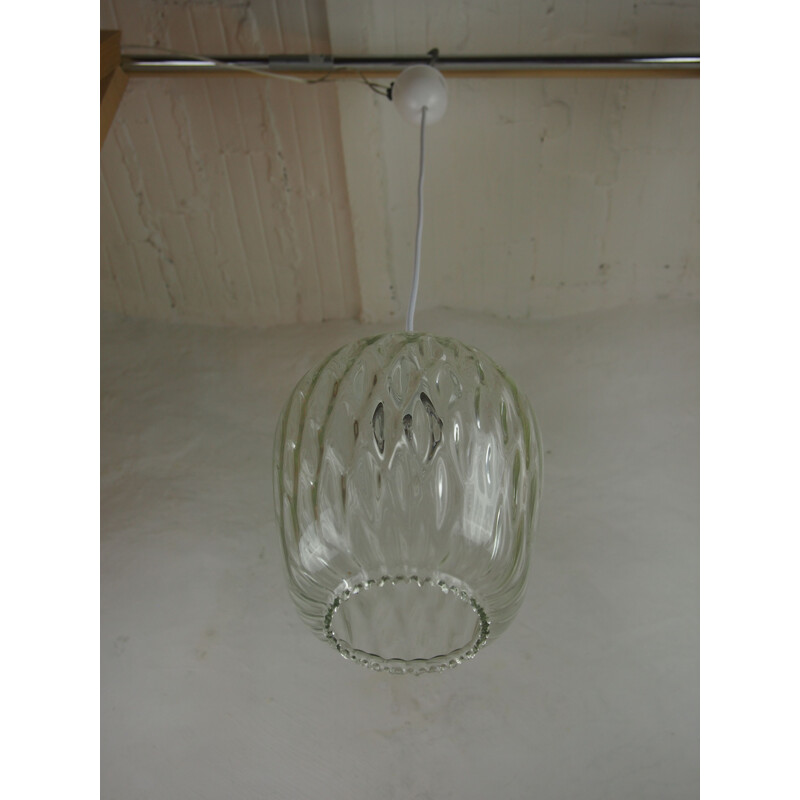 Vintage hanging lamp VENINI Murano glass space age