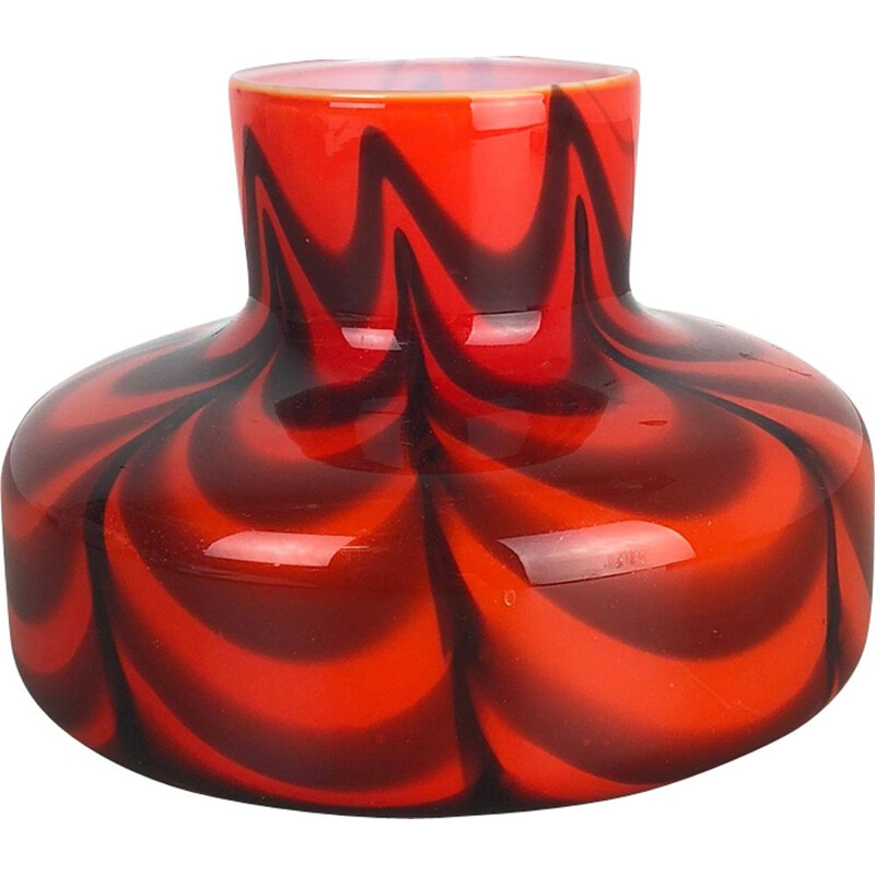 Vintage jarra de arte pop opalina vermelha de Florença