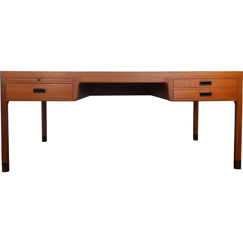 Bureau vintage en teck Larsen & Madsen pour Willy Beck Danemark 1950s