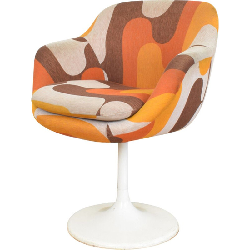 Vintage swivel armchair Tulip by Lusch Erzeugnis for Lusch & Co 1970s