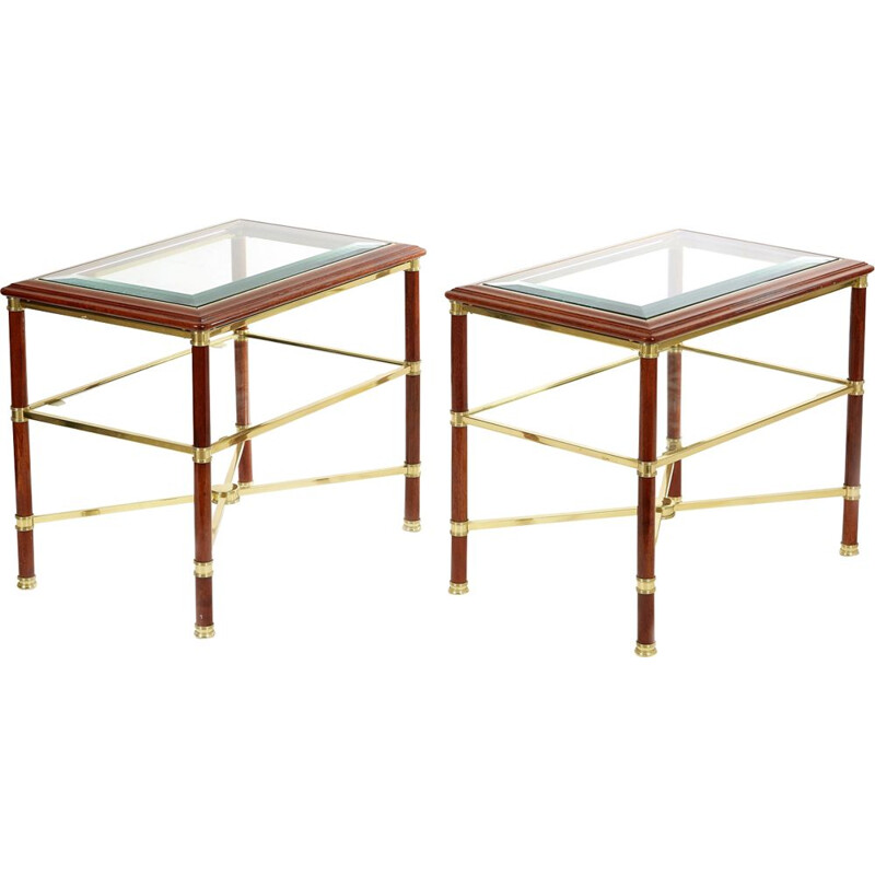 Pair of vintage side tables by Maison Jansen, 1970
