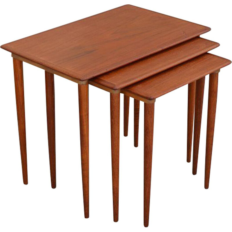 Vintage Scandinavian teak nest tables, 1960