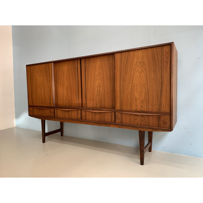 Vintage highboard in rosewood by E.W. Bach