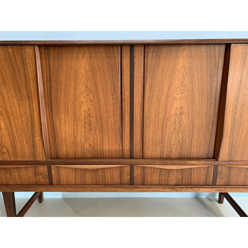 Vintage highboard in rosewood by E.W. Bach
