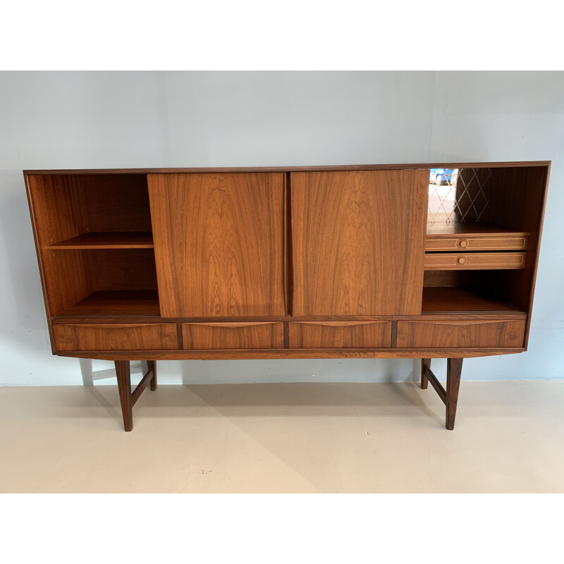 Vintage highboard in rosewood by E.W. Bach