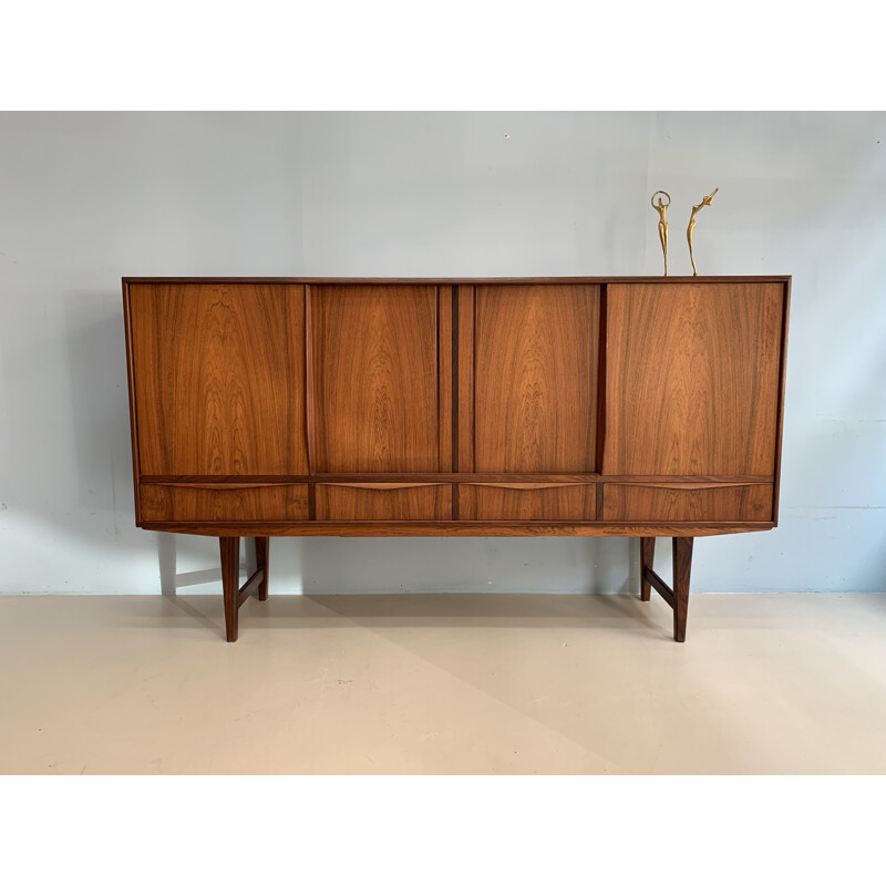 Vintage highboard in rosewood by E.W. Bach