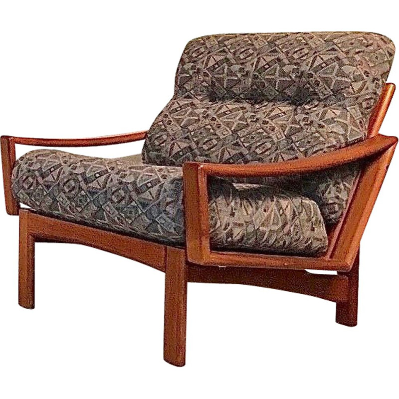 Vintage Deense teakhouten fauteuil van Glostrup, 1960