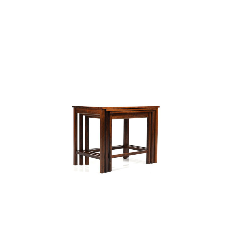 Set of Danish nesting tables in rosewood