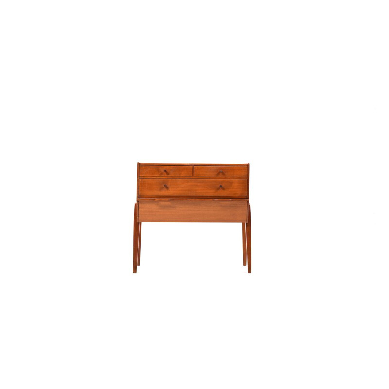 Vintage Danish sewing table in teak