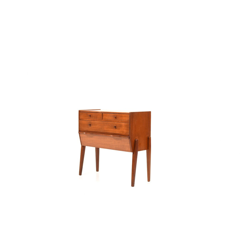 Vintage Danish sewing table in teak