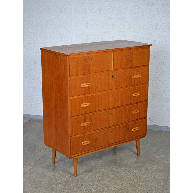 Vintage Swedish chest of drawers in teak