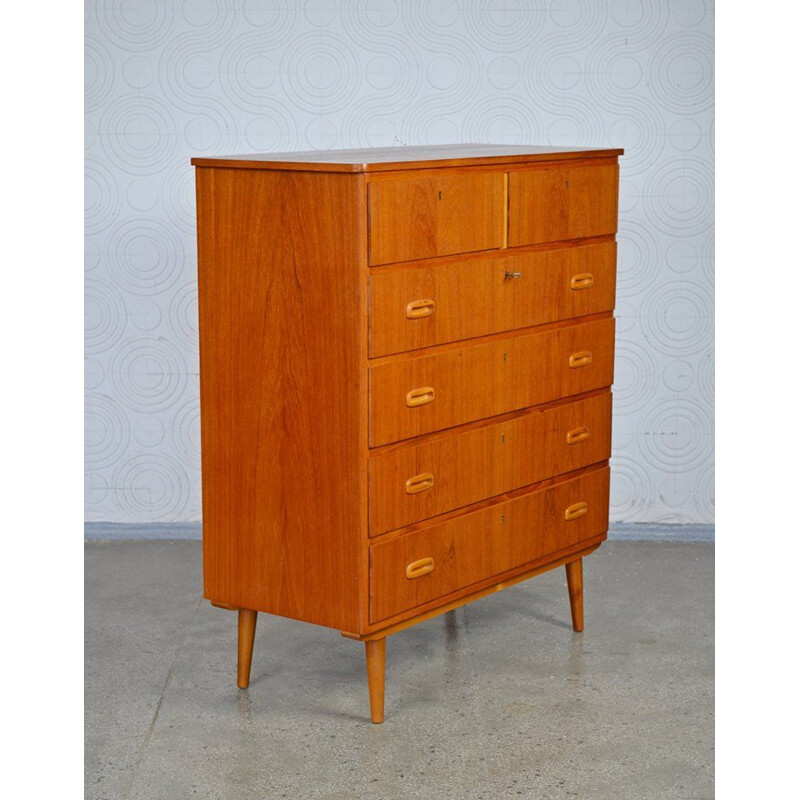 Vintage Swedish chest of drawers in teak
