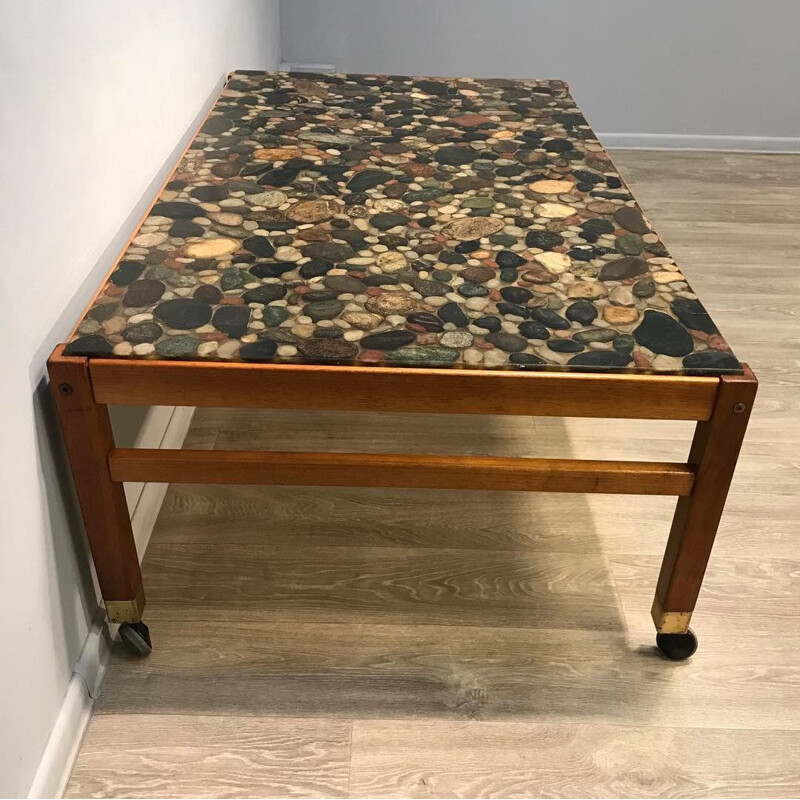Vintage Swedish coffee table in teak