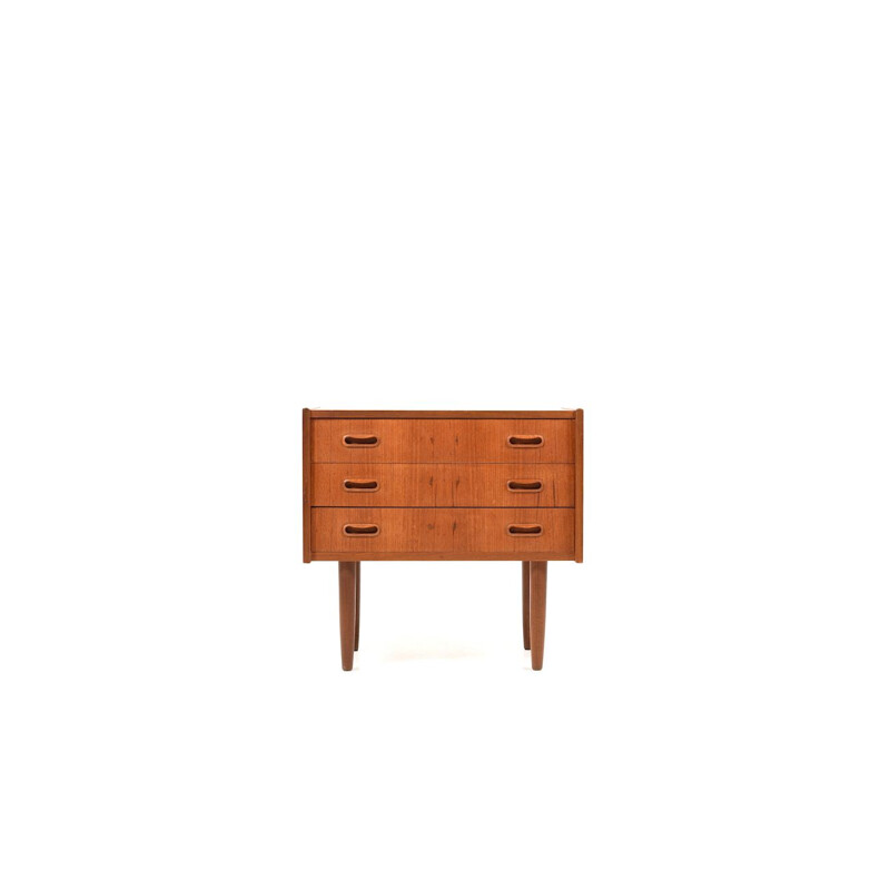 Vintage Danish teak wooden chest of drawers