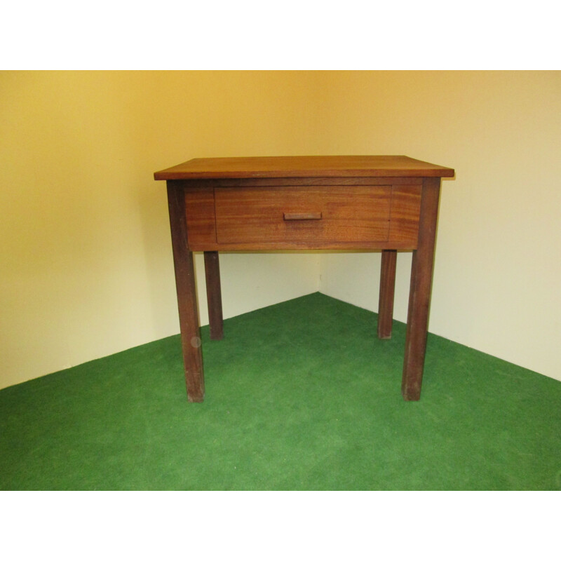 Vintage solid mahogany side table