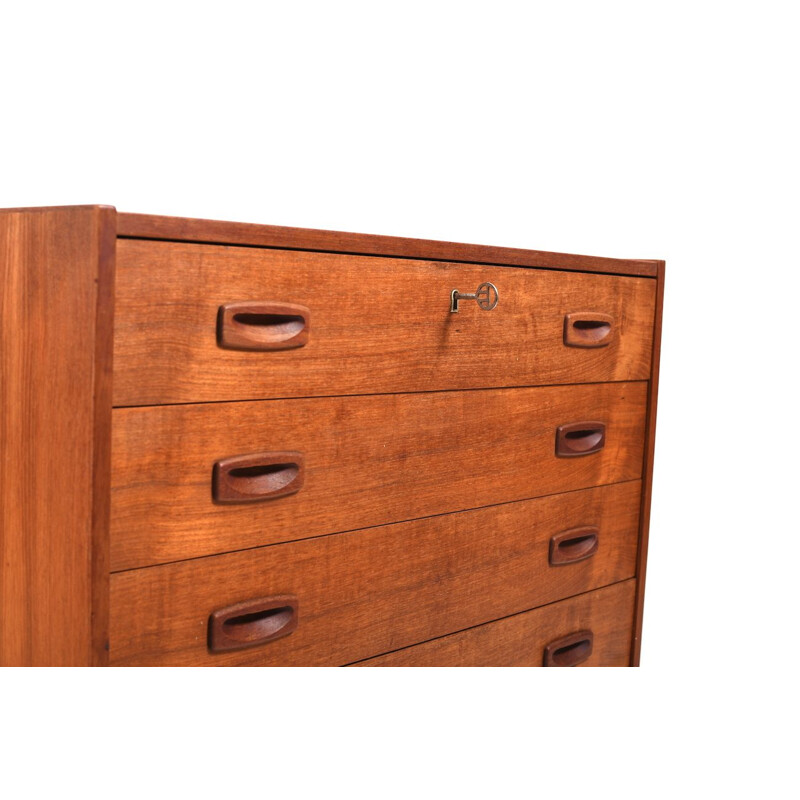 Vintage danish teak wooden chest of drawers