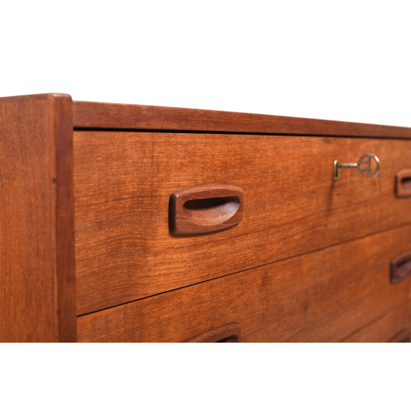 Vintage danish teak wooden chest of drawers