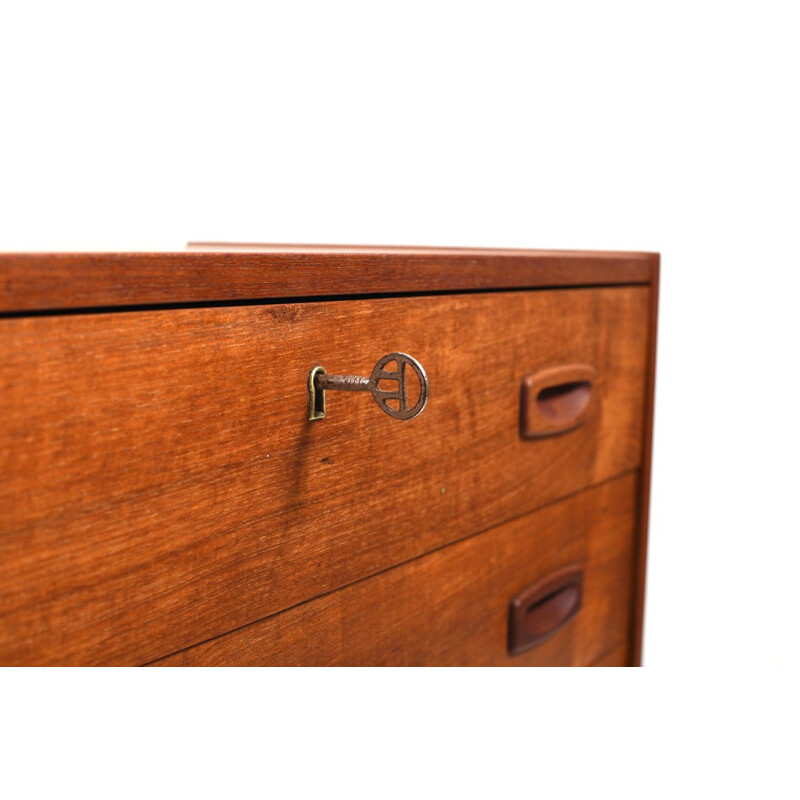 Vintage danish teak wooden chest of drawers