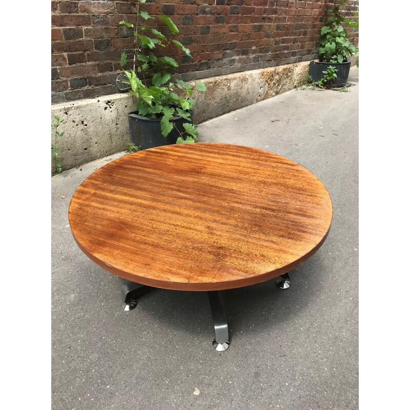 Vintage round coffee table 1970