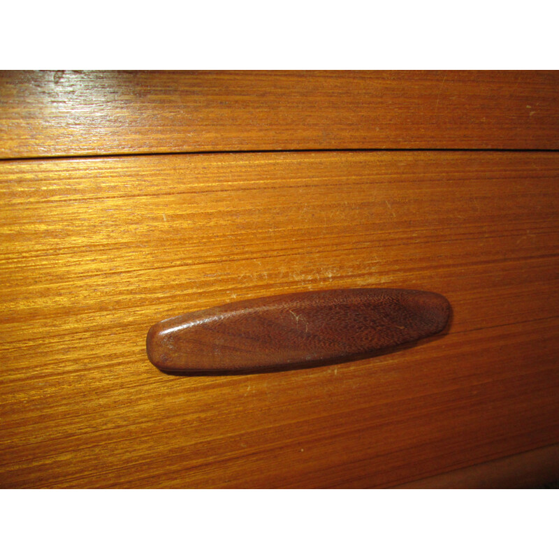 Vintage chest of 6 drawers in teak 1970