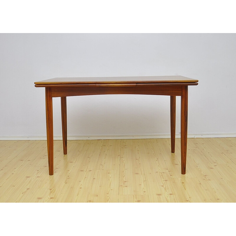 Table vintage extensible danoise en teck 1960