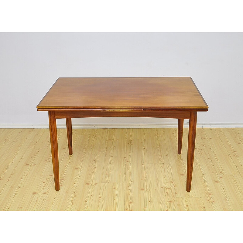 Table vintage extensible danoise en teck 1960