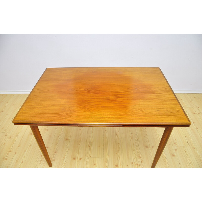 Table vintage extensible danoise en teck 1960