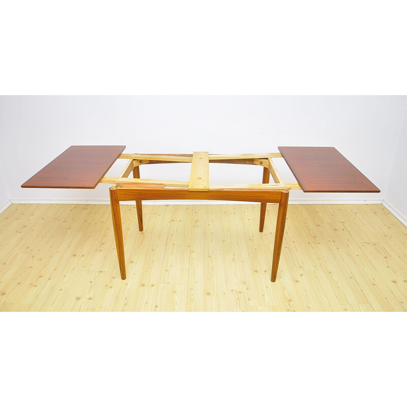 Table vintage extensible danoise en teck 1960