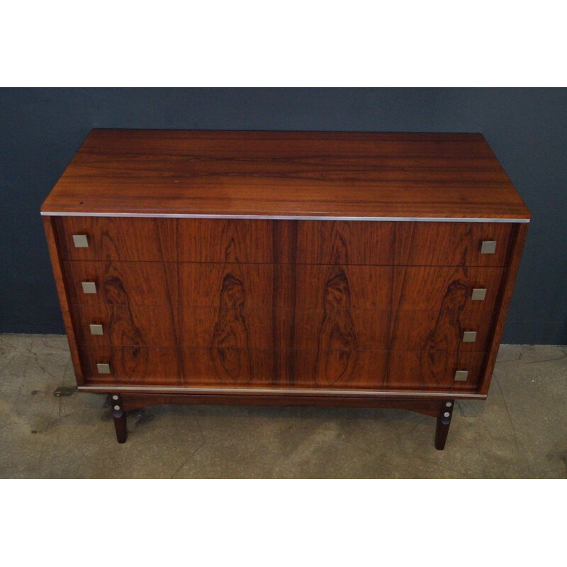 Vintage scandinavian chest of drawers in Rio rosewood 1970