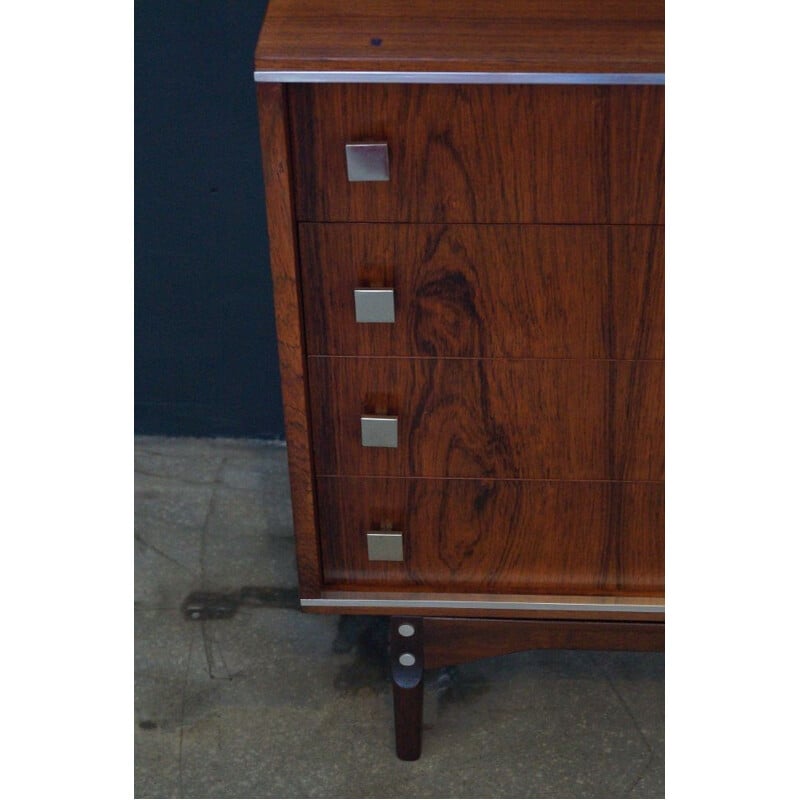 Vintage scandinavian chest of drawers in Rio rosewood 1970