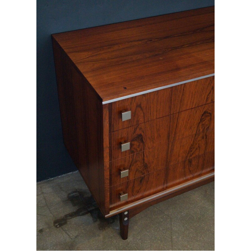 Vintage scandinavian chest of drawers in Rio rosewood 1970