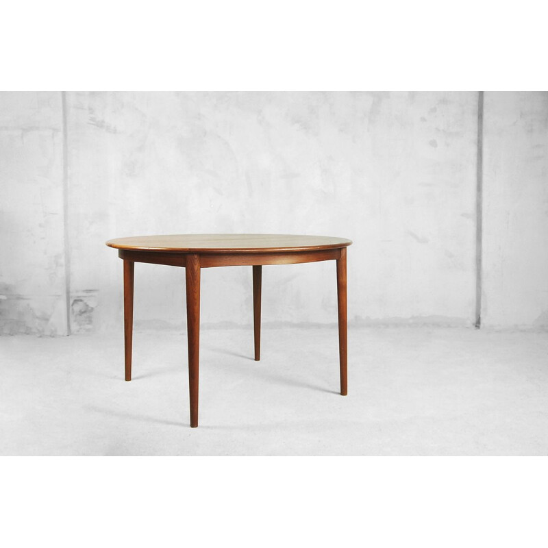 Table vintage scandinave extensible en teck 1960