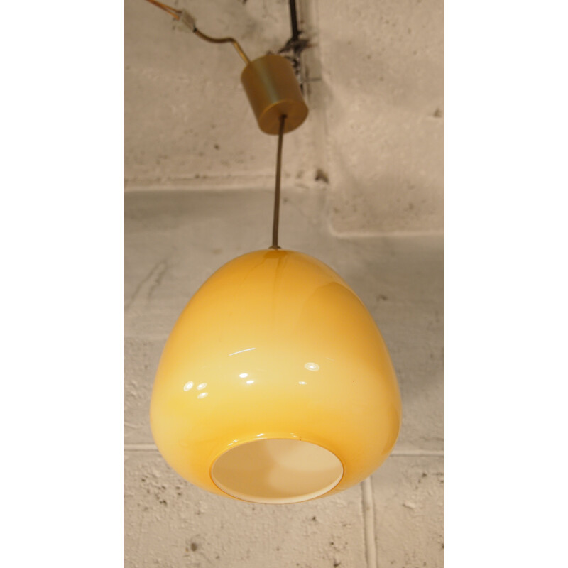Vintage Italiaanse hanglamp voor Venini in Murano glas 1960