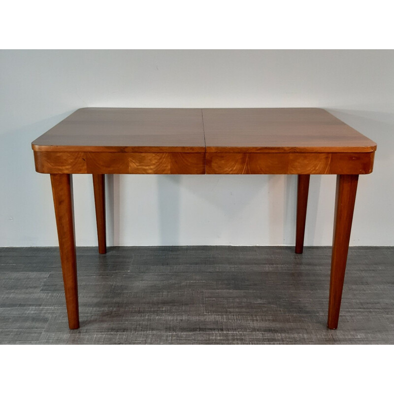 Vintage extendable table for UP zavody in walnut 1950