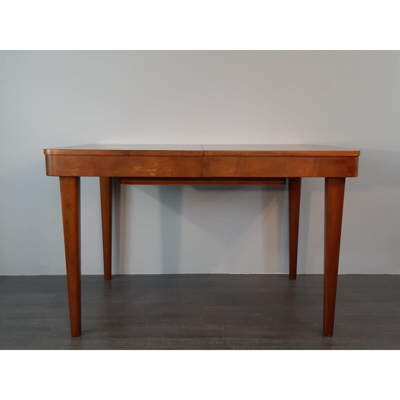 Vintage extendable table for UP zavody in walnut 1950