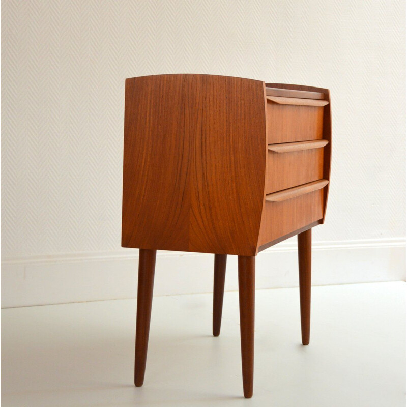 Vintage chest of drawers in teak Scandinavian  1960