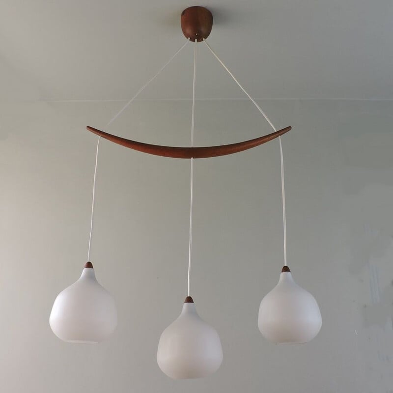 Vintage chandelier Uno & Osten Kristiansson Sweden 1960s