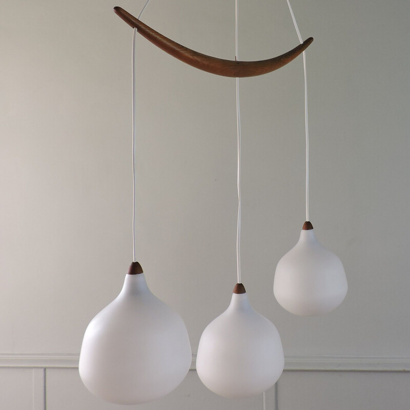 Vintage chandelier Uno & Osten Kristiansson Sweden 1960s